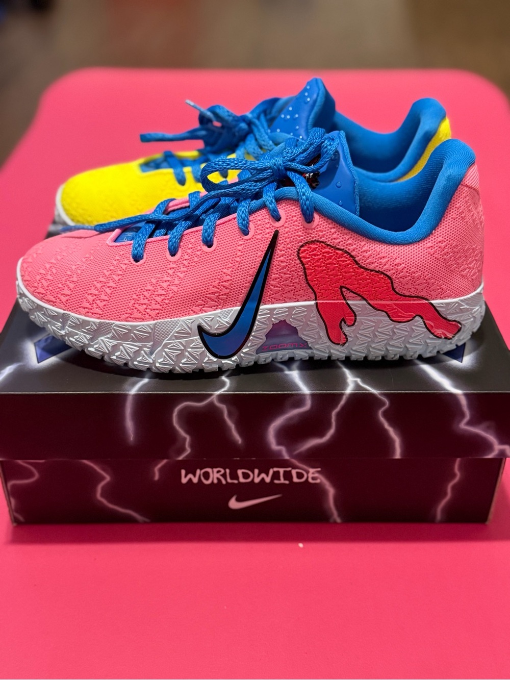 Boys Nike Ja Morant Koolaid Sneakers Size 4.5 Like New Worn Once